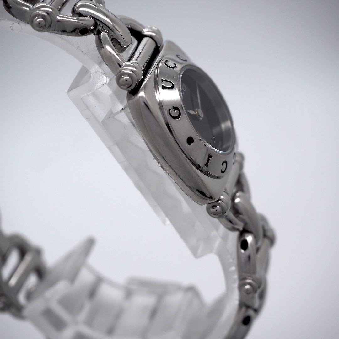 26【美品】GUCCI レディース 時計 シルバー ブラック 6400L