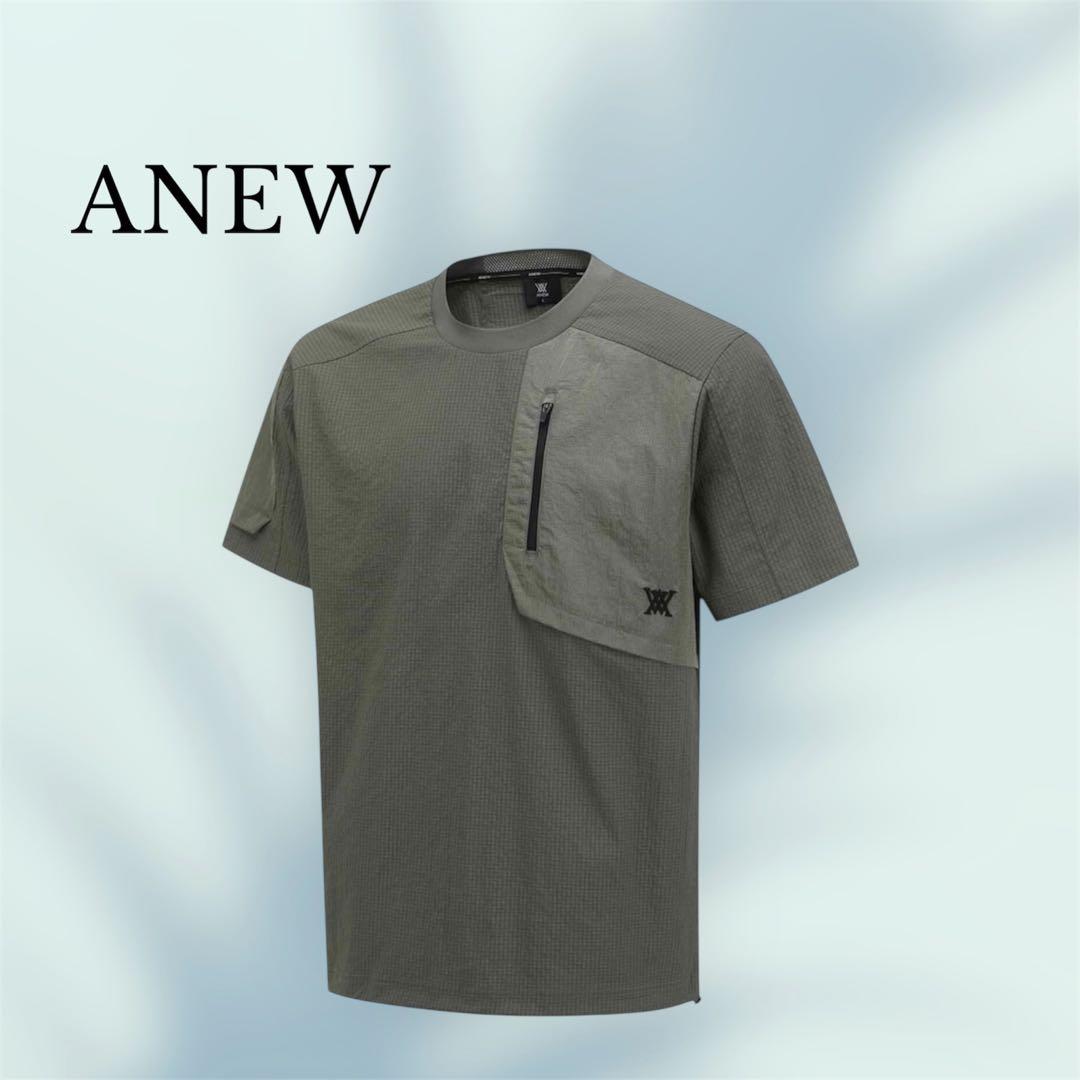 新品⭐️タグ付き ⭐️Ｌ　ANEW メンズ トップス　カーキ　人気セットアップ