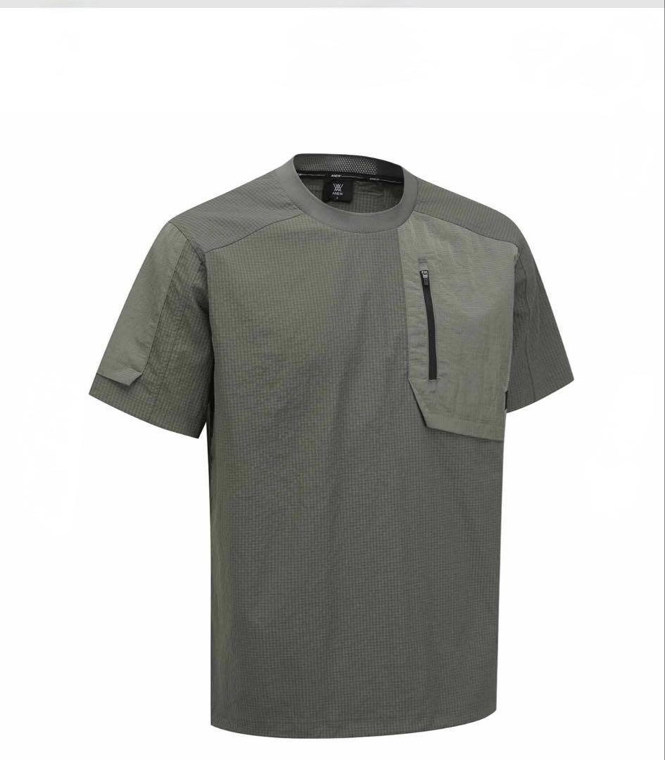 新品⭐️タグ付き ⭐️Ｌ　ANEW メンズ トップス　カーキ　人気セットアップ