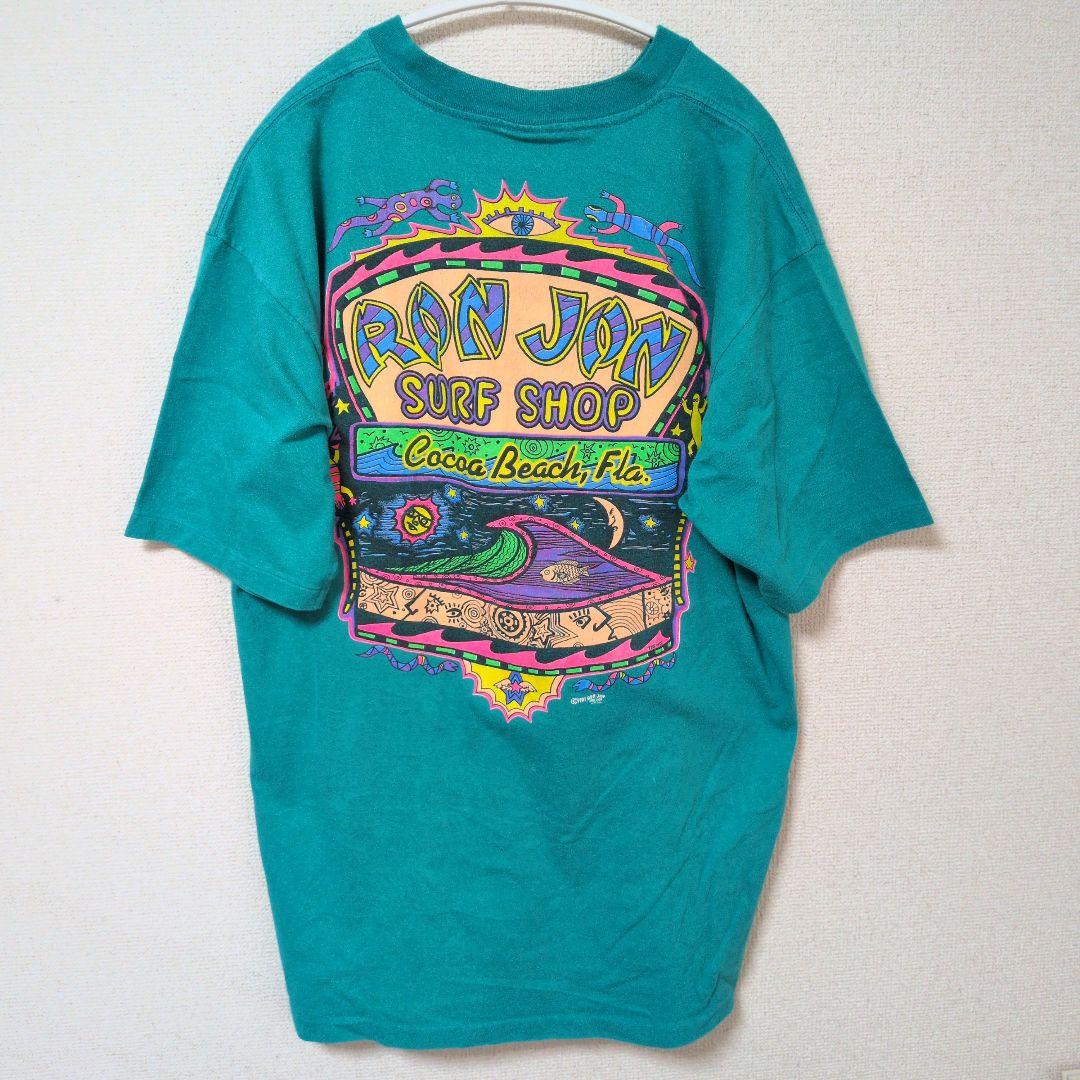 90年代 激レア　ロンジョン　RONJON シングルステッチ　Tシャツターコイズ
