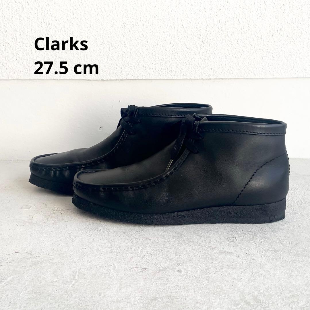 Clarks Wallabeeクラークス ワラビー スムースレザー27.5 黒
