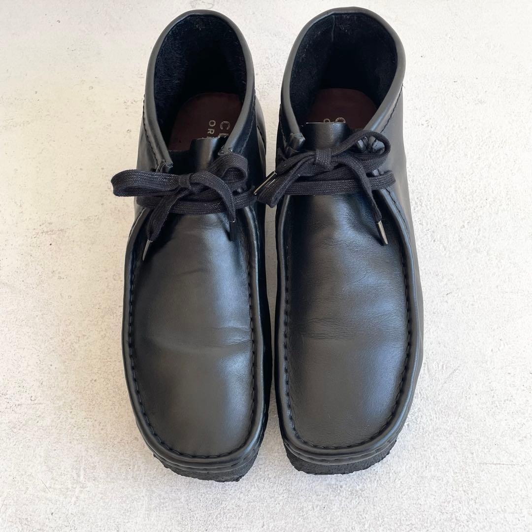 Clarks Wallabeeクラークス ワラビー スムースレザー27.5 黒