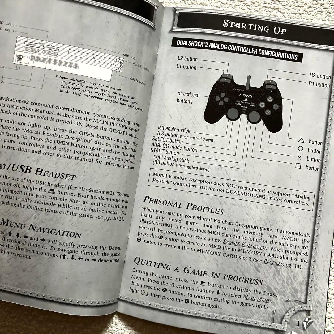 MORTAL KOMBAT DECEPTION PS2【北米版】