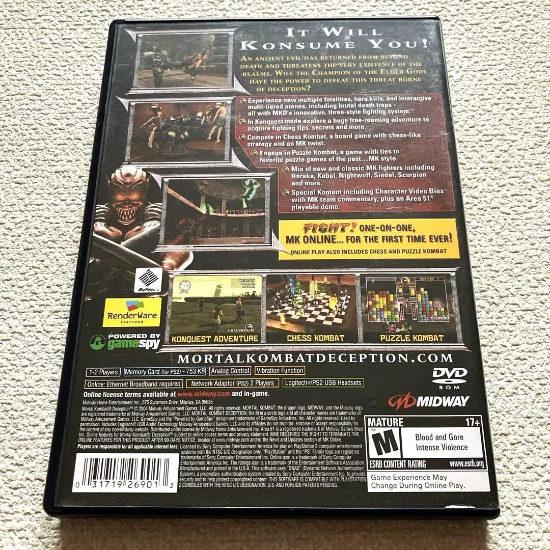 MORTAL KOMBAT DECEPTION PS2【北米版】