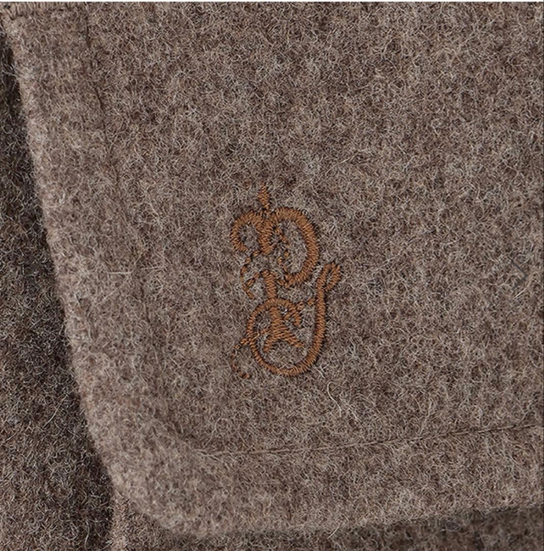 新品　ポンポネット ブラウン　【軽量キルティング裏地】ミドルダッフルコート