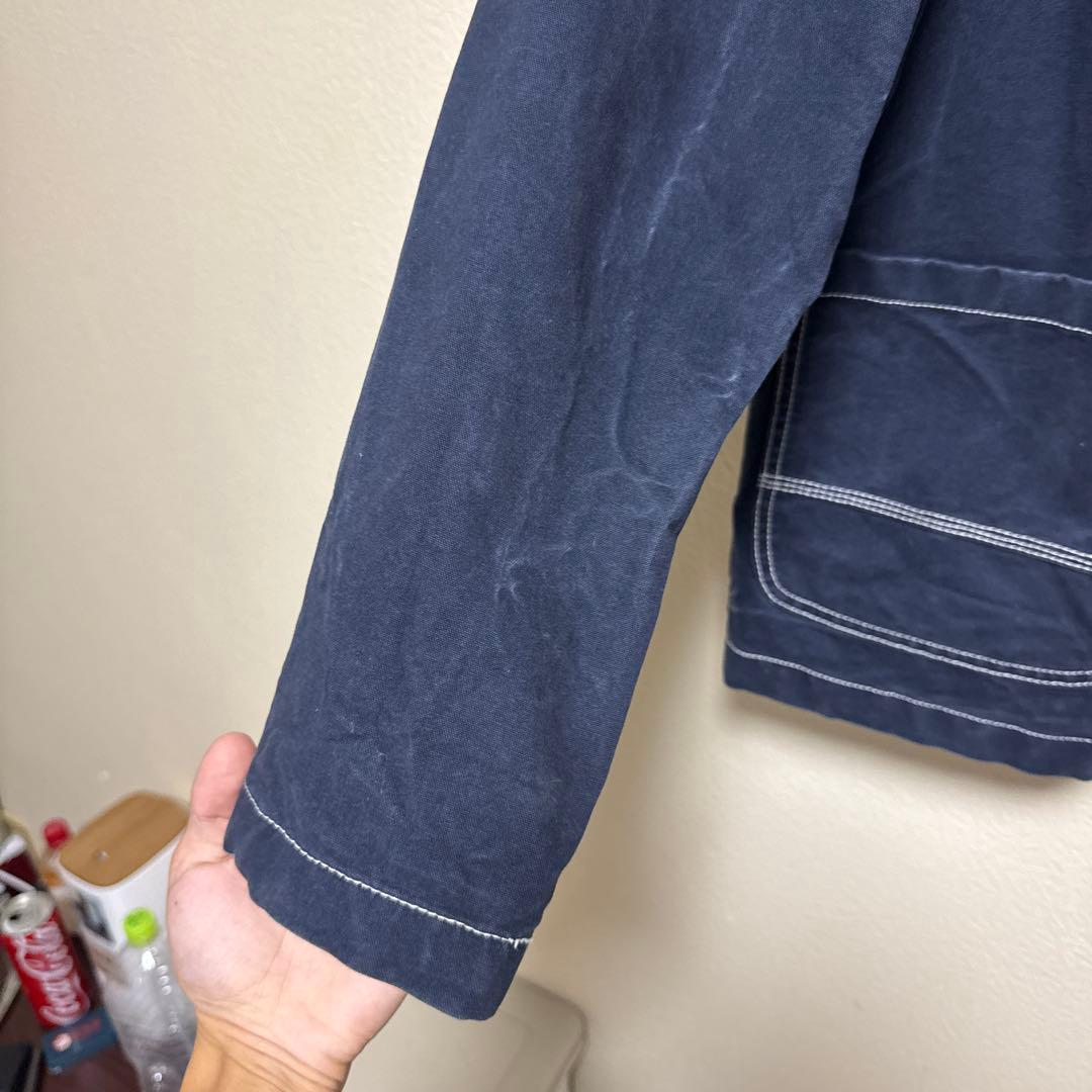 ステューシー 刺繍ロゴ ブラッシュド モールスキンチョアジャケット　カバーオール