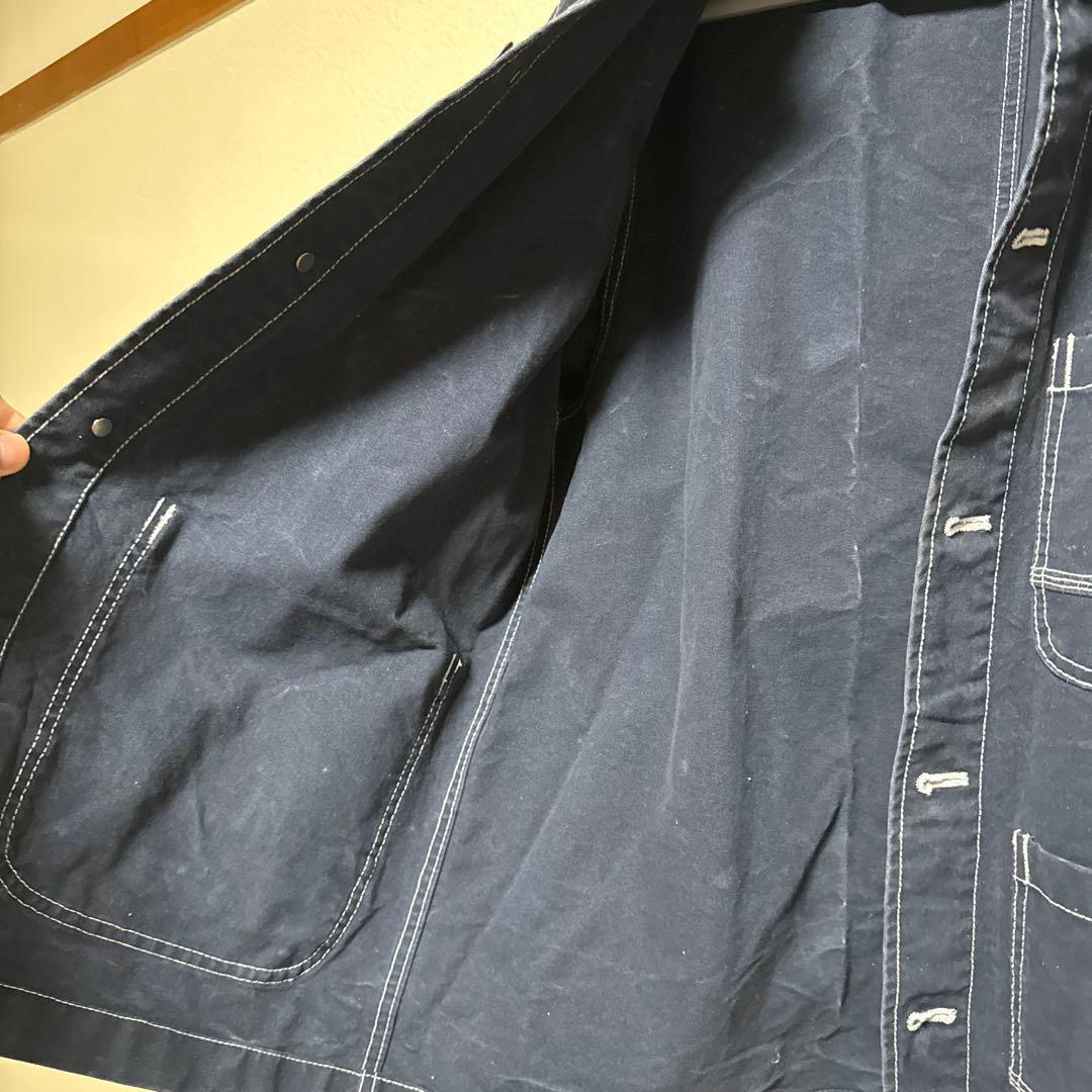 ステューシー 刺繍ロゴ ブラッシュド モールスキンチョアジャケット　カバーオール