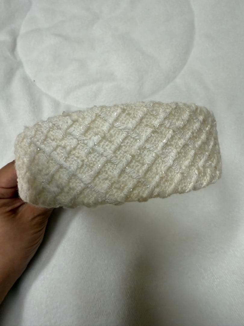 シャネル CHANEL カチューシャ エクリュ ツイード