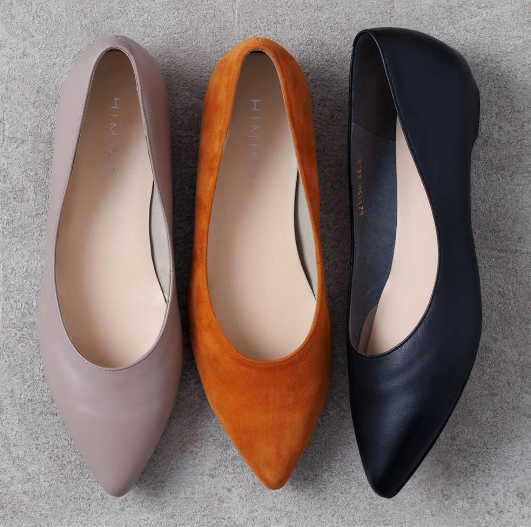 新品　卑弥呼　himiko　24.5cm 本革　ローヒールパンプス621150