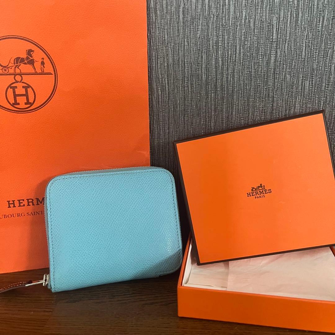 確実正規品HERMES エルメス アザップシルクイン コンパクト 財布 スカーフ