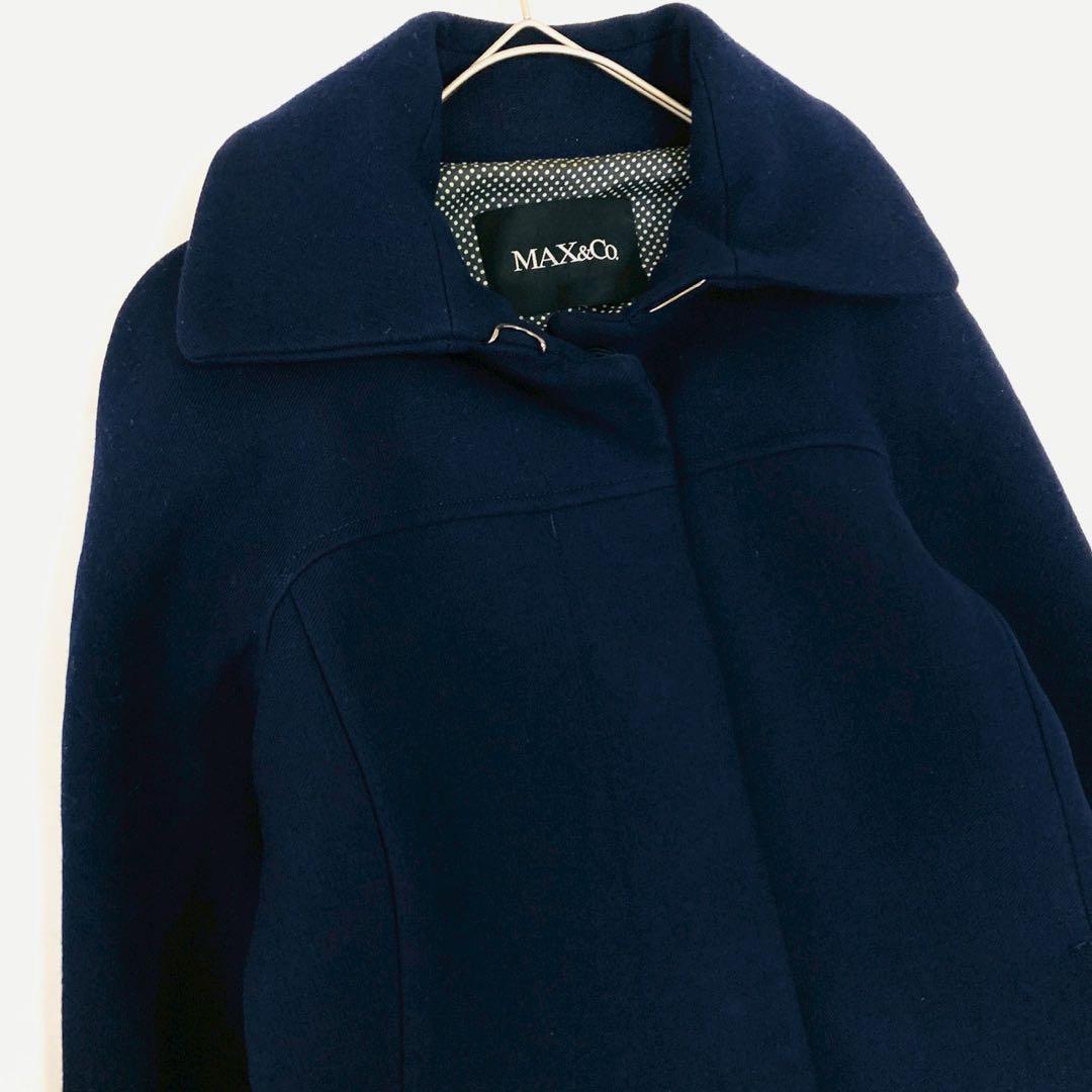 美品✨️近年モデル　マックスマーラ　ペプラム　ミドル丈コート　フリルデザイン