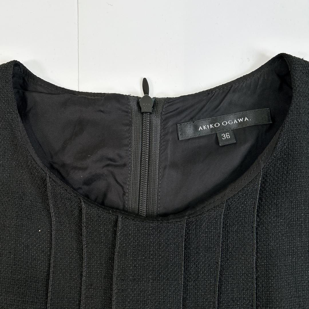 アキコ オガワ AKIKO OGAWAジャンプスーツ 36 白黒 サロペット