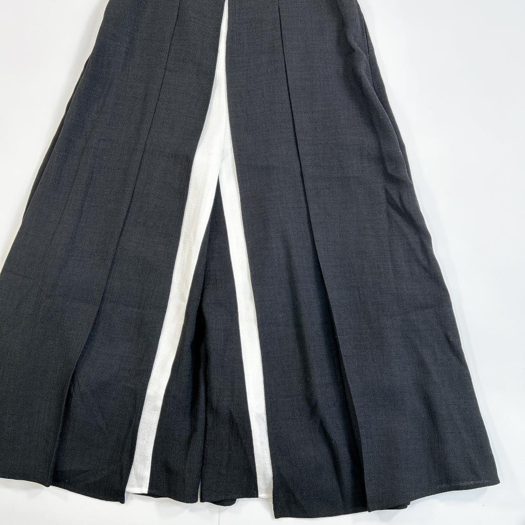 アキコ オガワ AKIKO OGAWAジャンプスーツ 36 白黒 サロペット