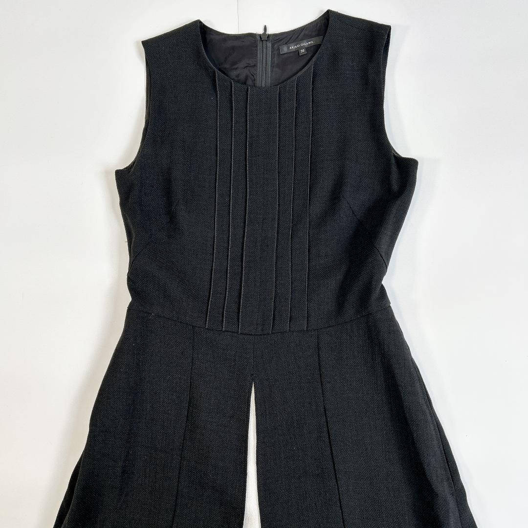 アキコ オガワ AKIKO OGAWAジャンプスーツ 36 白黒 サロペット