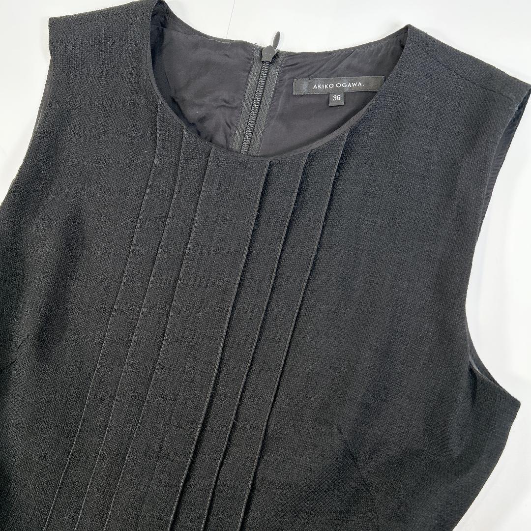アキコ オガワ AKIKO OGAWAジャンプスーツ 36 白黒 サロペット