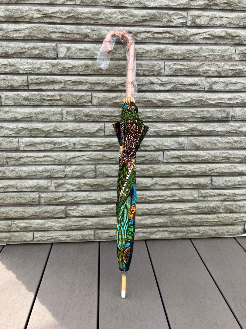 ハンドメイド　パッチワークアフリカ生地　パッチワーク　日傘(大)