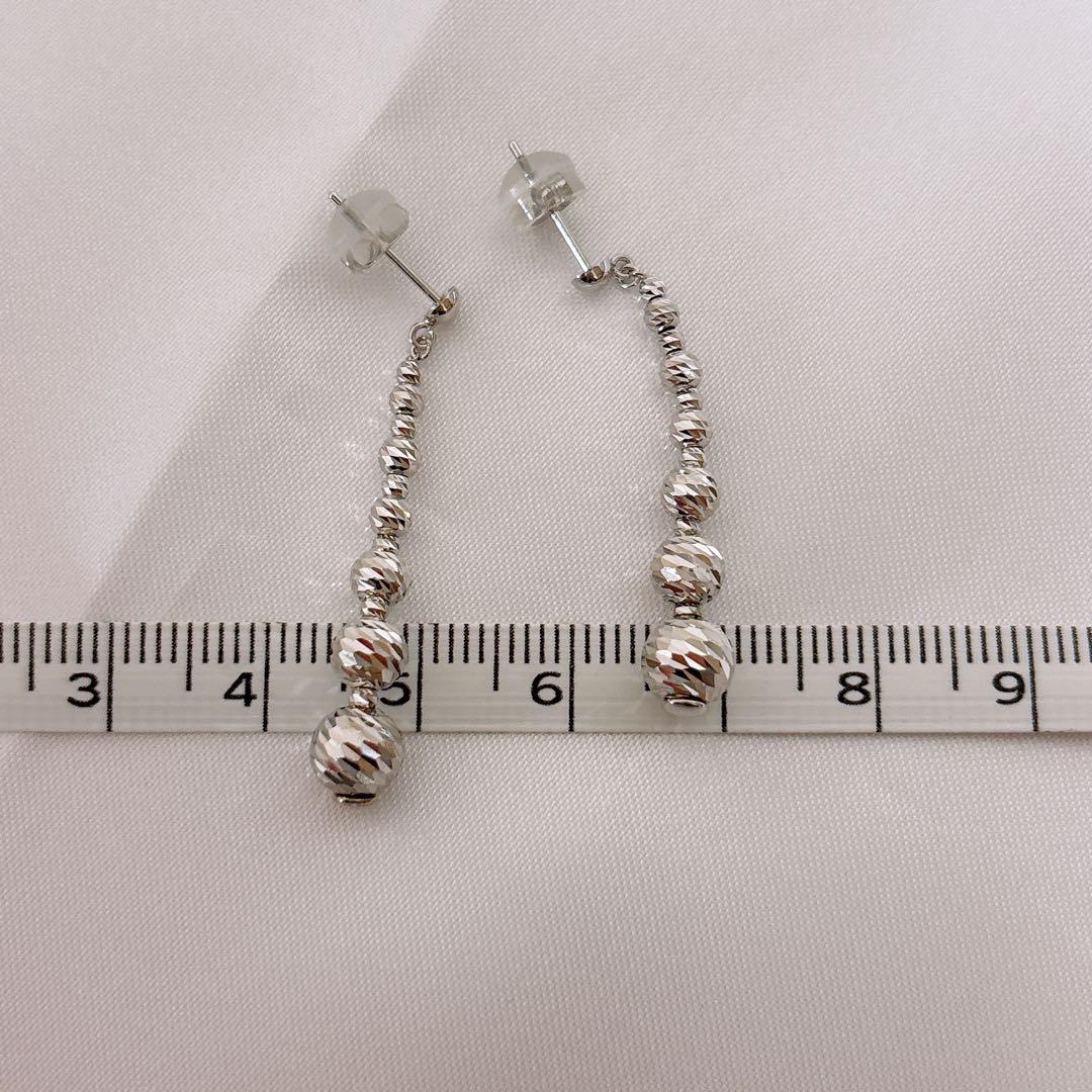 即決価格　ジュエリーツツミ　K18WGピアス　2.31g