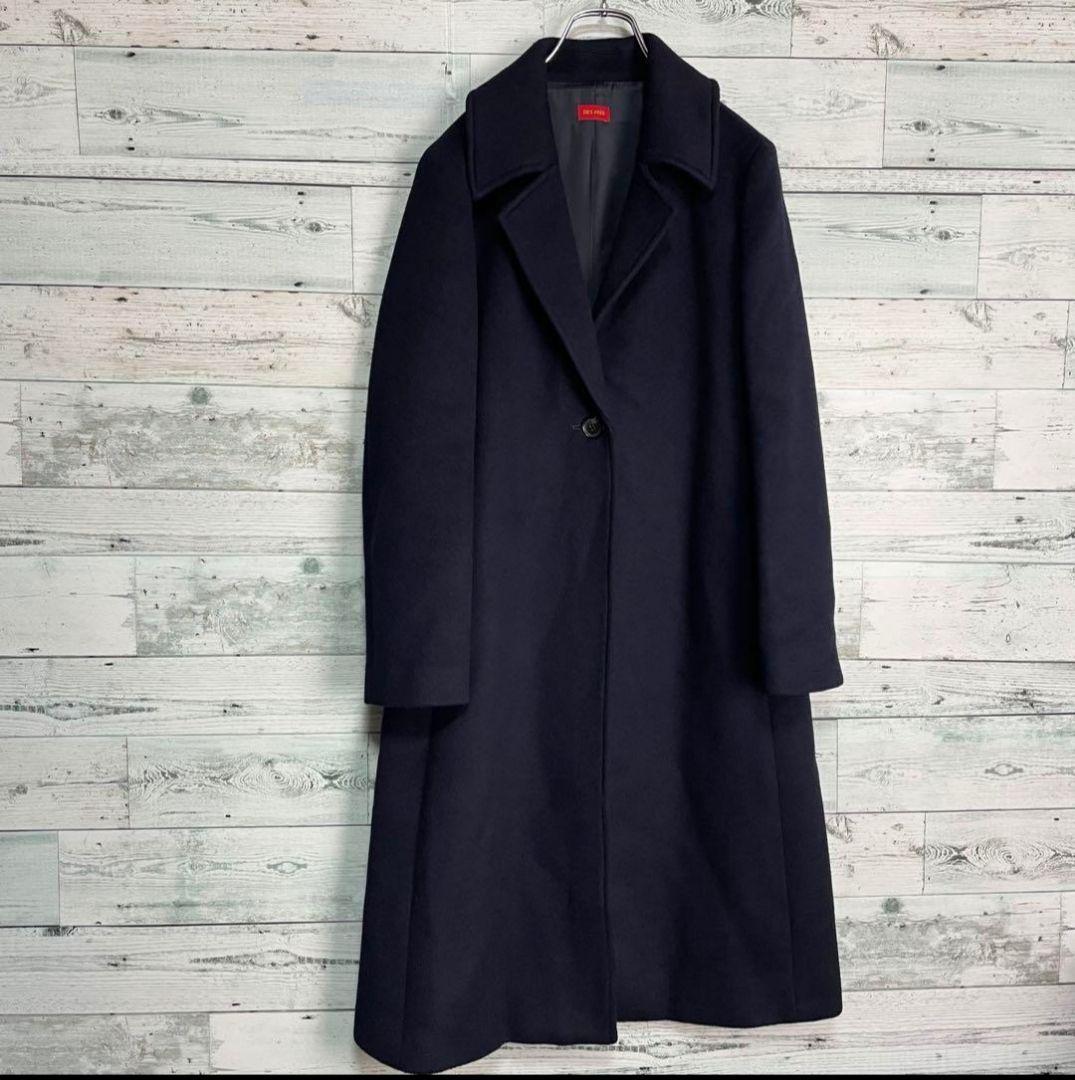 デプレ トゥモローランド シングルチェスターコート　ネイビー　34