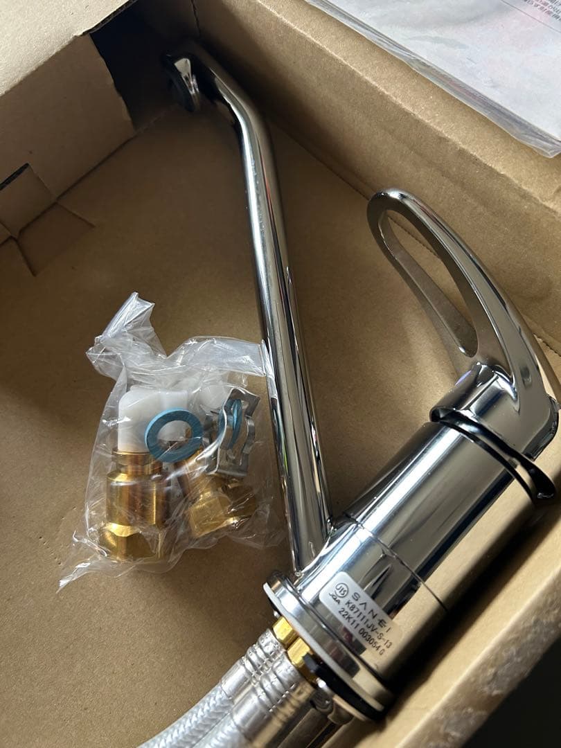 【新品未使用】 SANEI シングルワンホール混合栓 K8711JV-13-A3