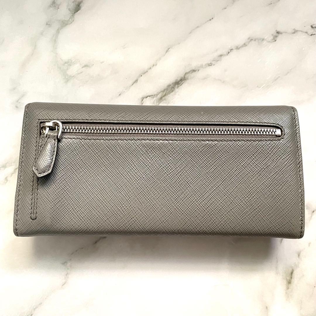 PRADA プラダ サフィアーノ　リボン　フィオッコ　長財布　極美品0115-④