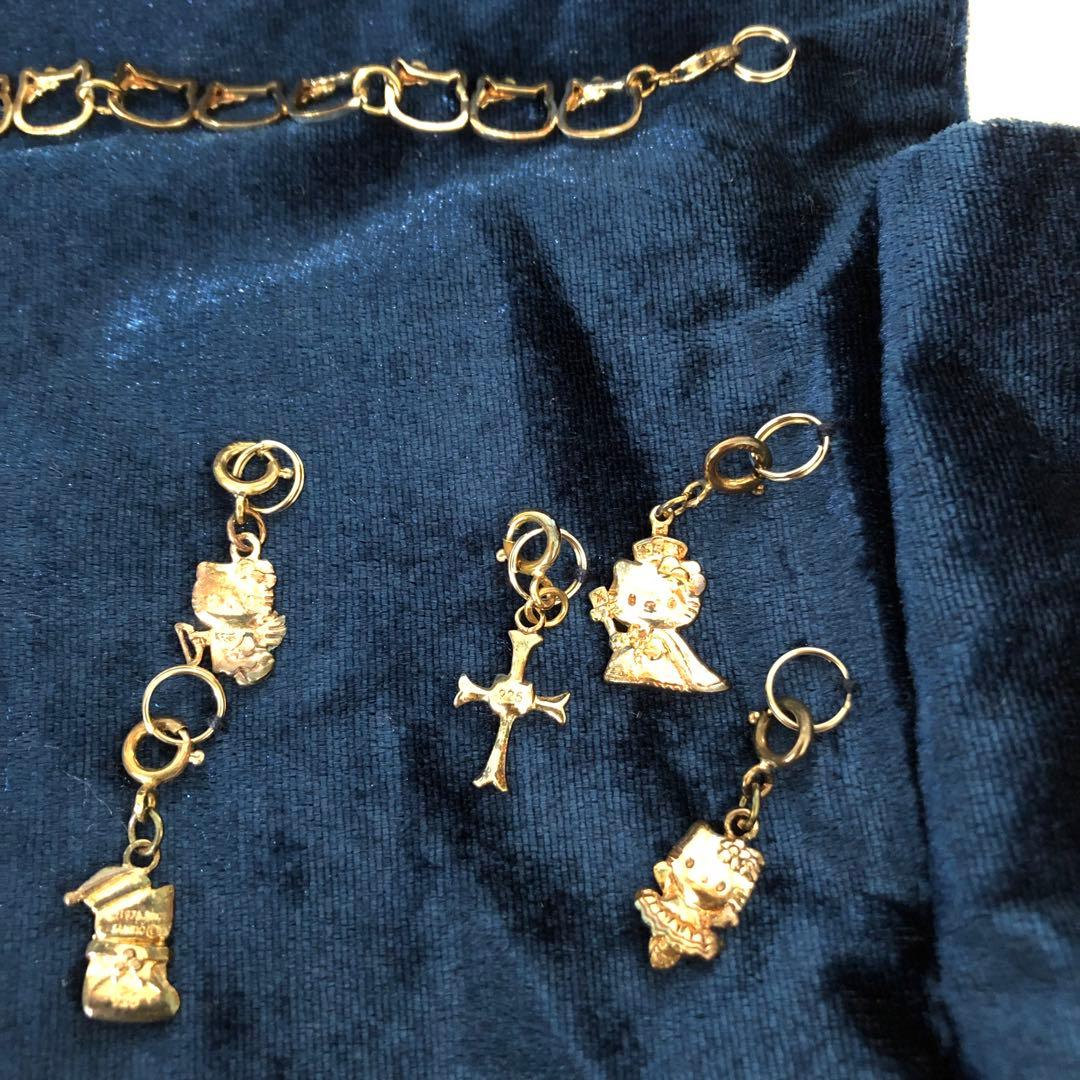 ハローキティ ブレスレット•チャーム•ジュエリーポーチ　シルバー