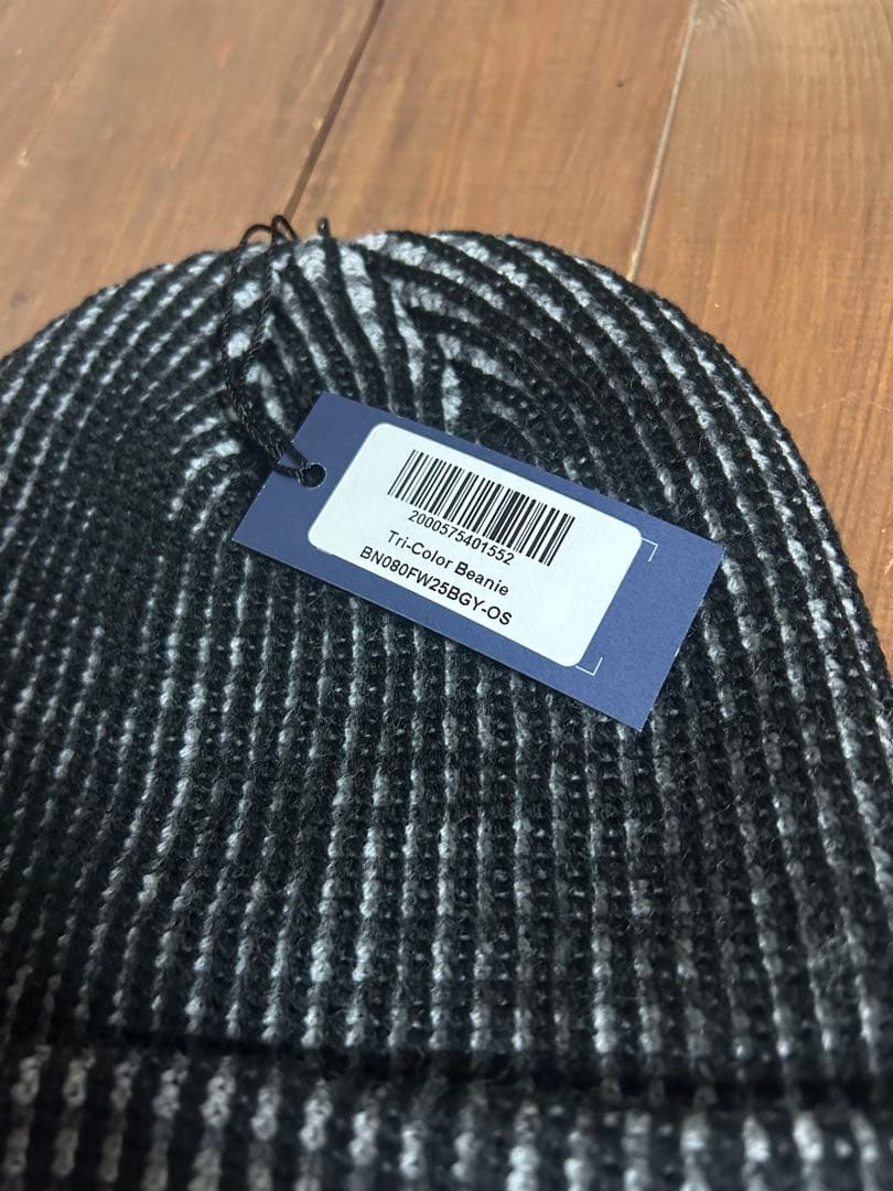NOAH リブ編みニット帽 ブラック・グレー