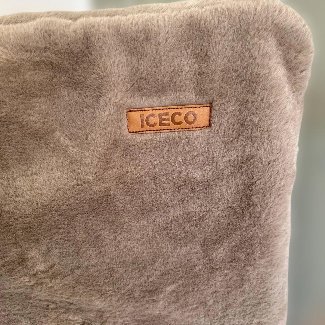 美品セット‼️ ICECO 折りたたみアウトドアチェア　ラビットファーカバーセット