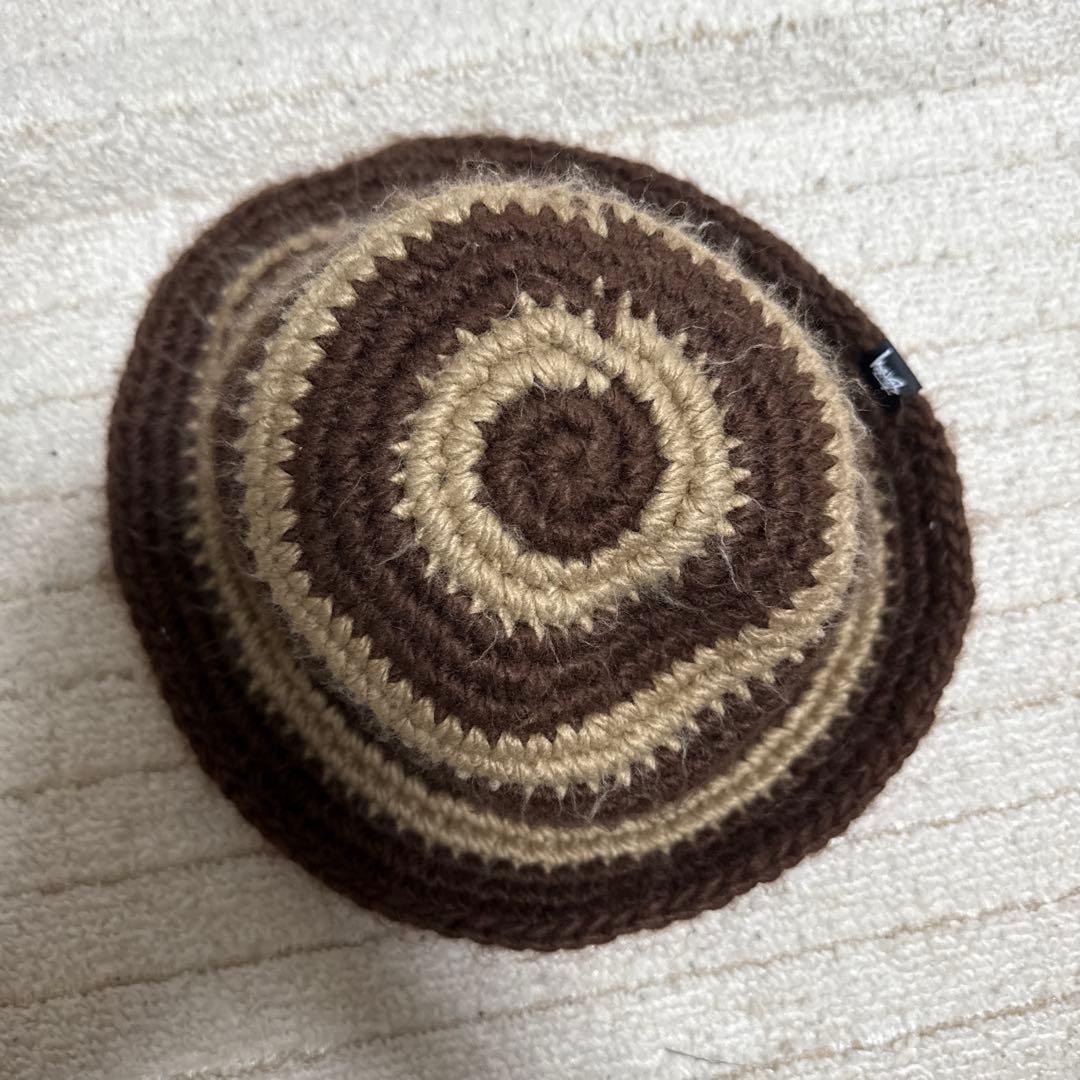 stussyクラッシャーハット　ブラウン