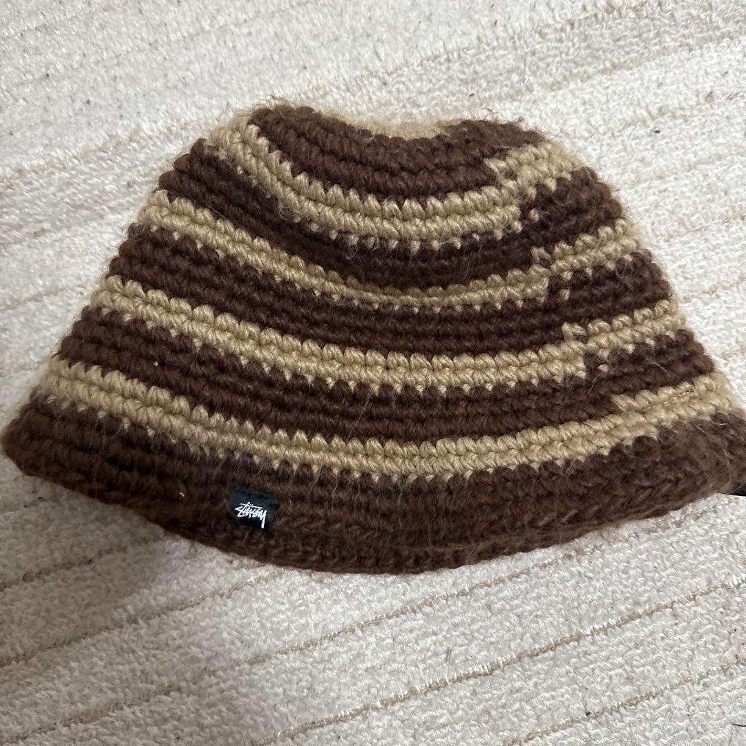 stussyクラッシャーハット　ブラウン