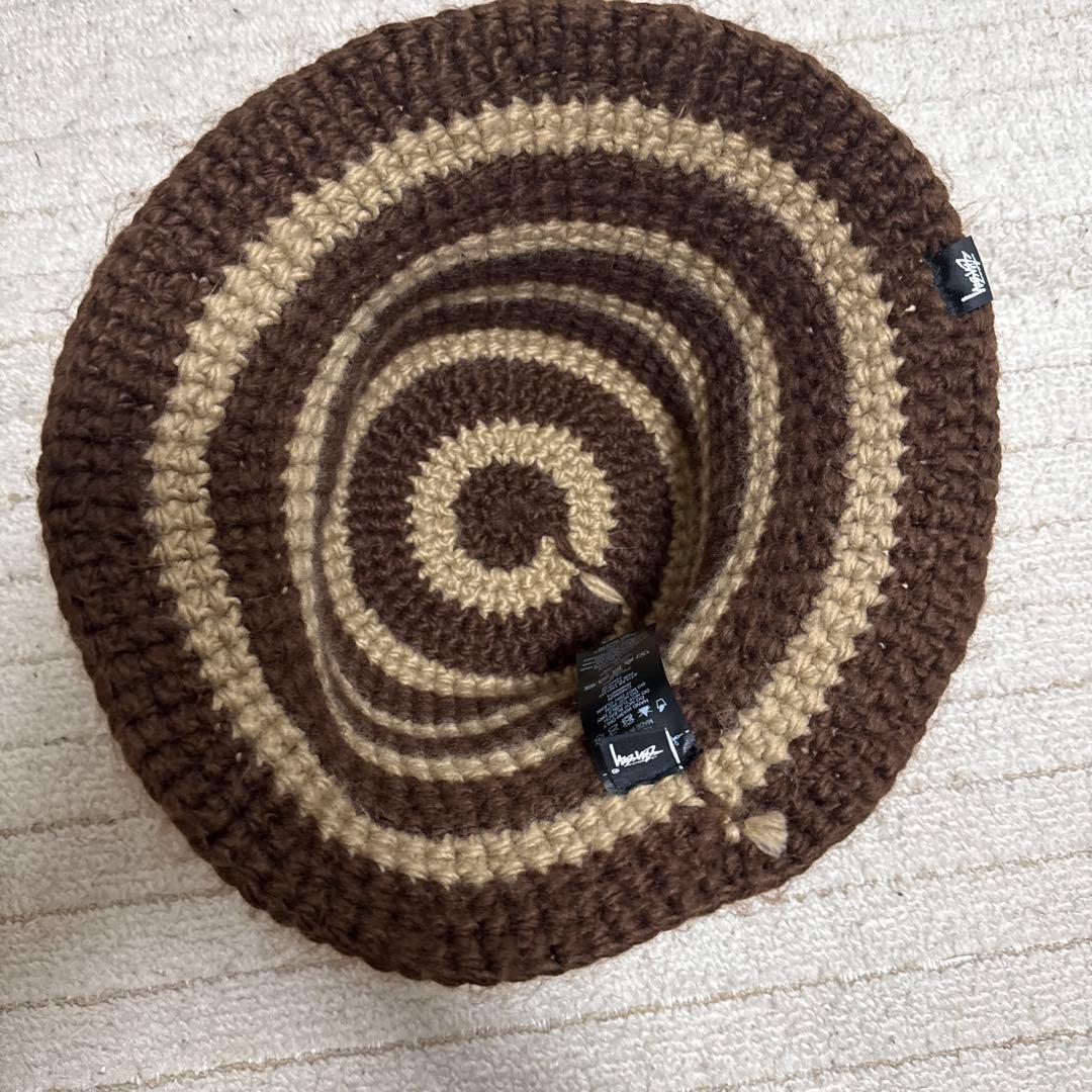 stussyクラッシャーハット　ブラウン