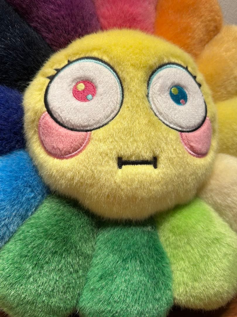 村上隆　フラワークッション　絵文字　 お花クッション　ぬいぐるみ 30cm