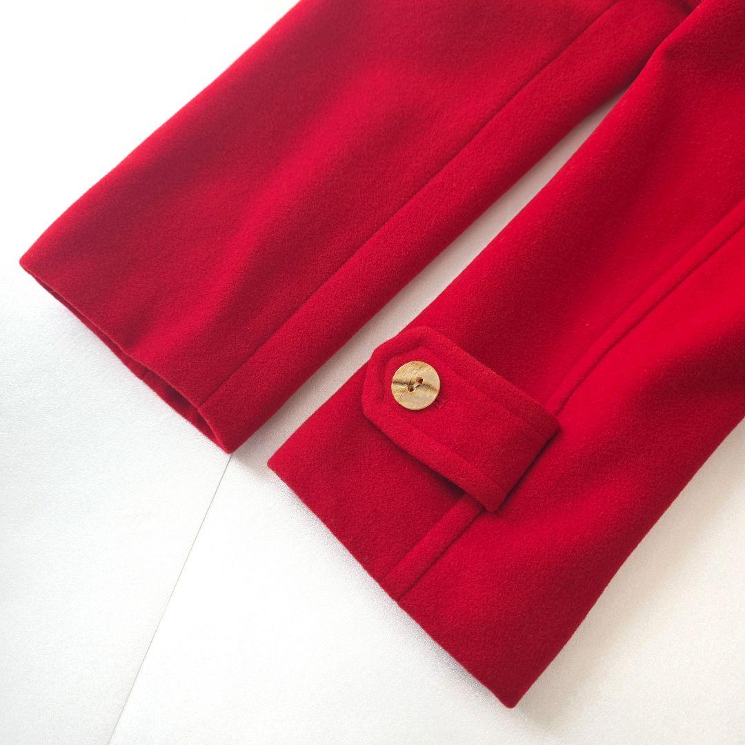 バーバリー カシミヤ混 コート ノバチェック 大きいサイズ 13 レッド