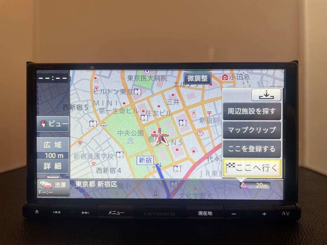 最新地図楽ナビAVIC-RZ303中古180mm7Ｖ型ワンセグTV 最新オービス