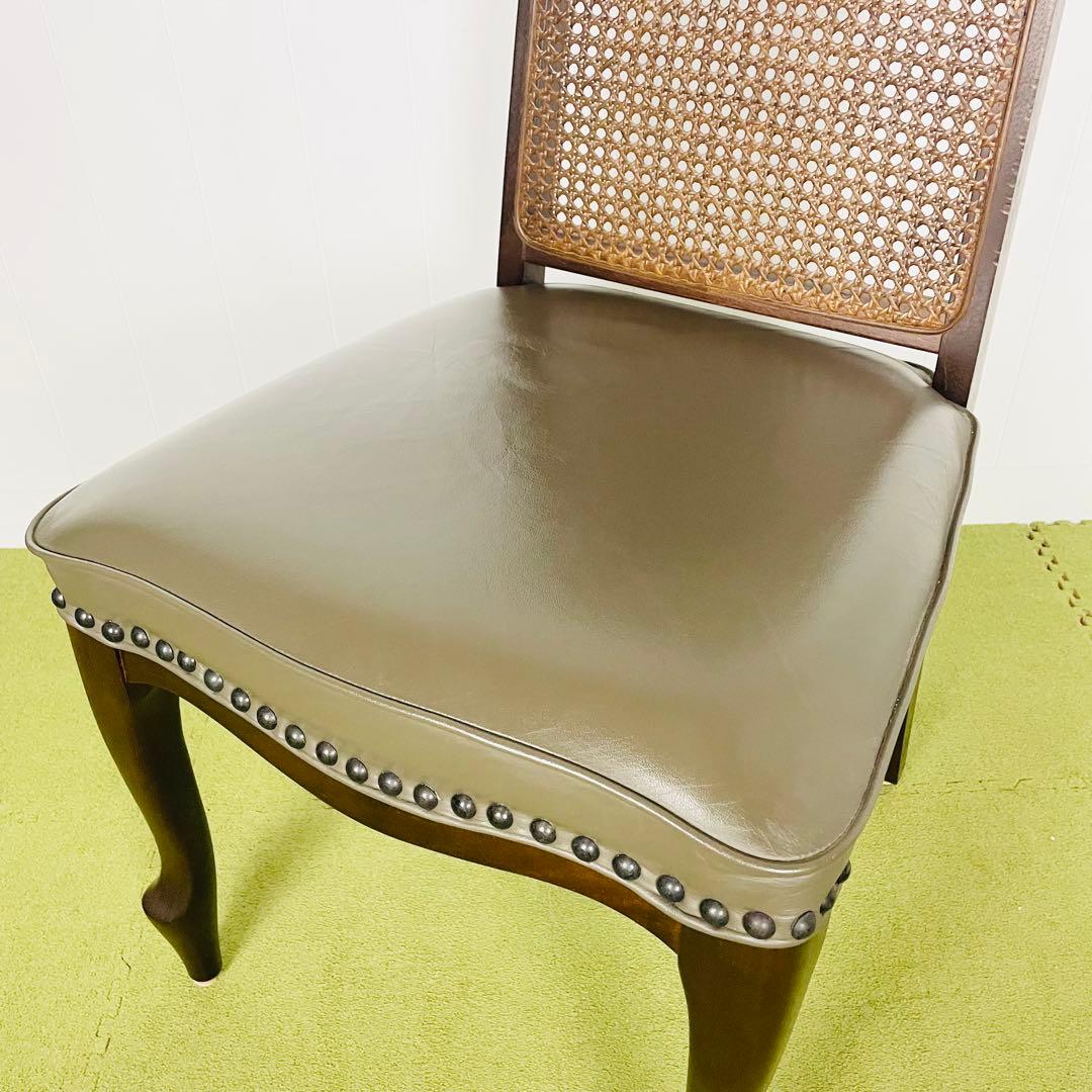 maruni マルニ ダイニングチェア ベルサイユ猫脚 籐 ハイバック①/④