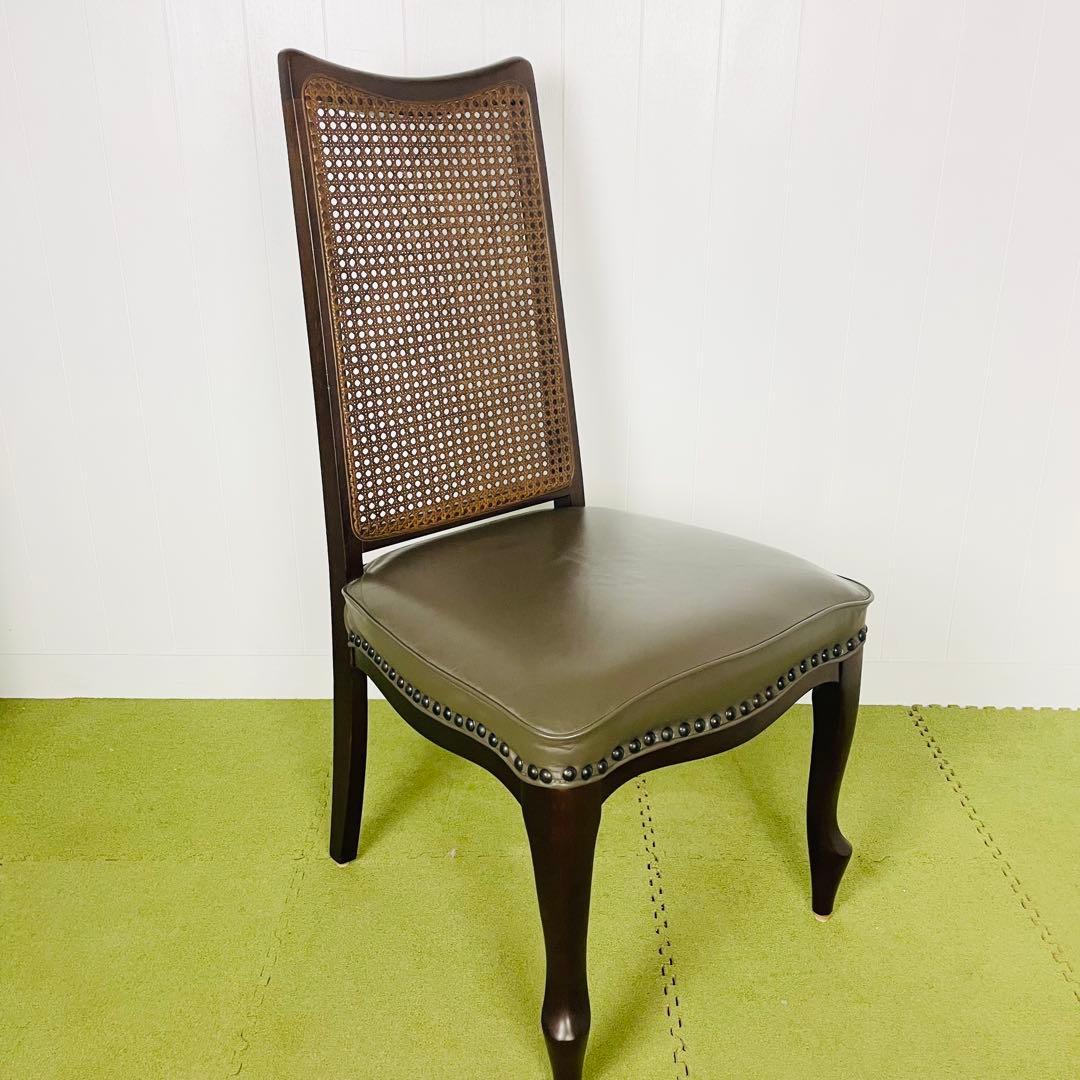 maruni マルニ ダイニングチェア ベルサイユ猫脚 籐 ハイバック①/④