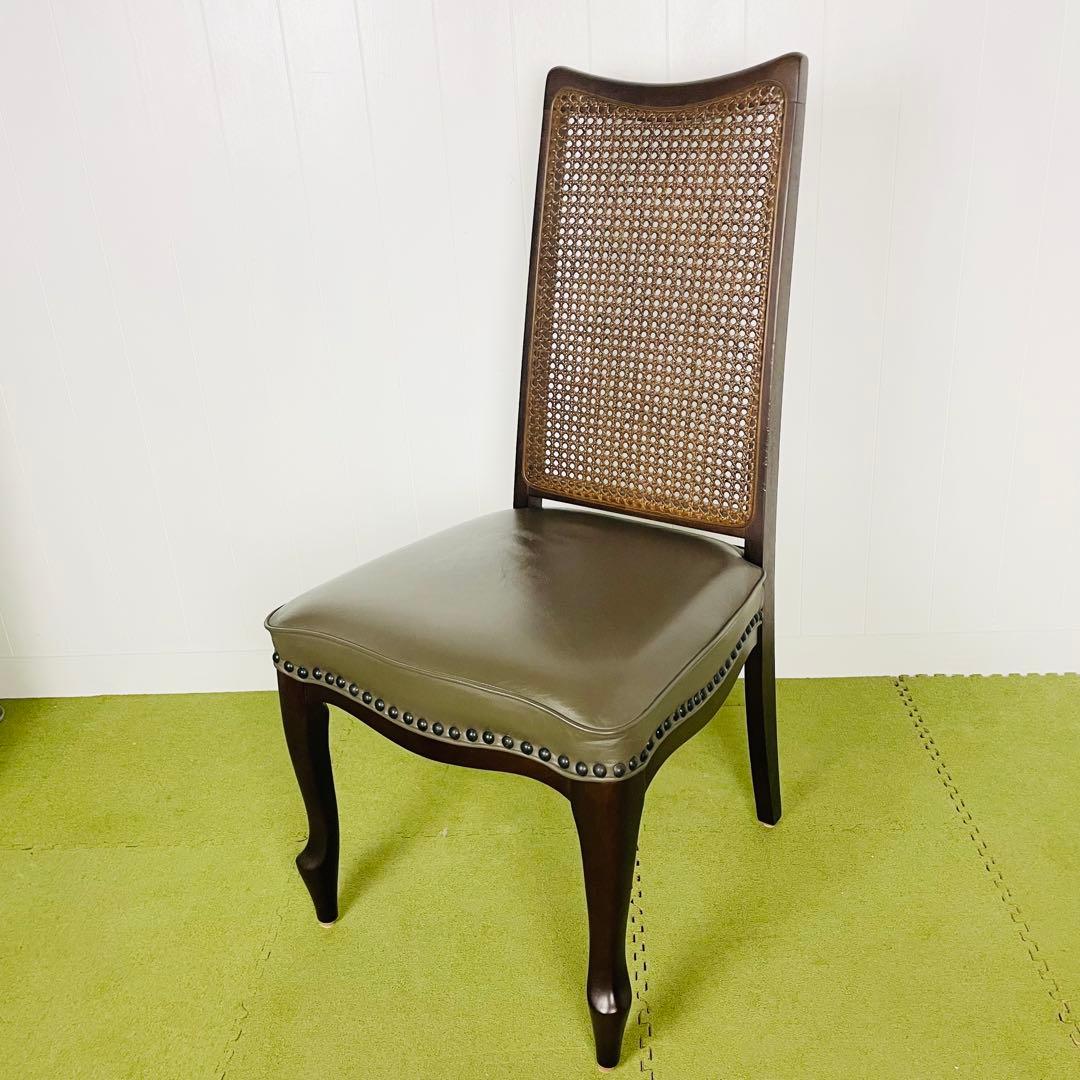 maruni マルニ ダイニングチェア ベルサイユ猫脚 籐 ハイバック①/④