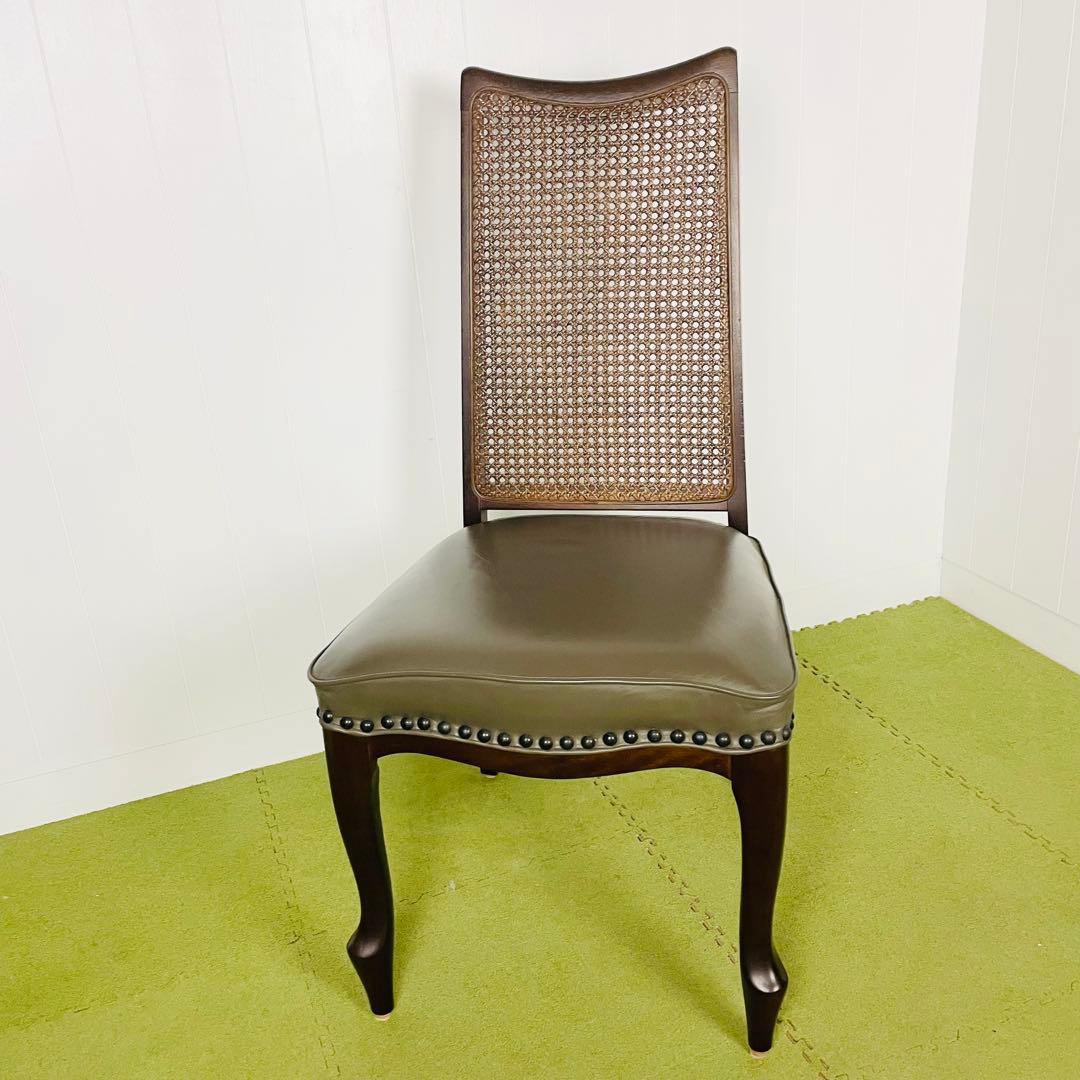 maruni マルニ ダイニングチェア ベルサイユ猫脚 籐 ハイバック①/④