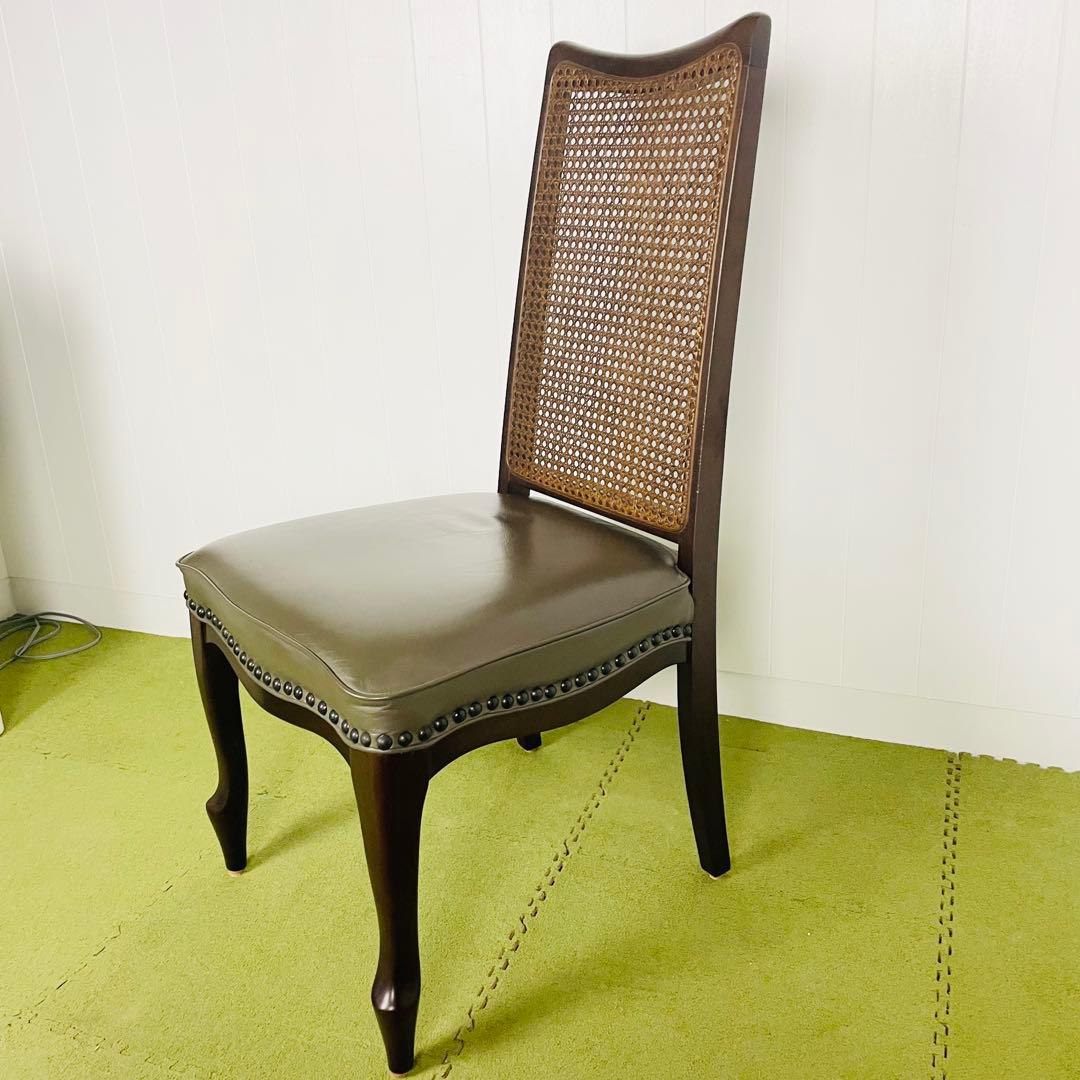 maruni マルニ ダイニングチェア ベルサイユ猫脚 籐 ハイバック①/④