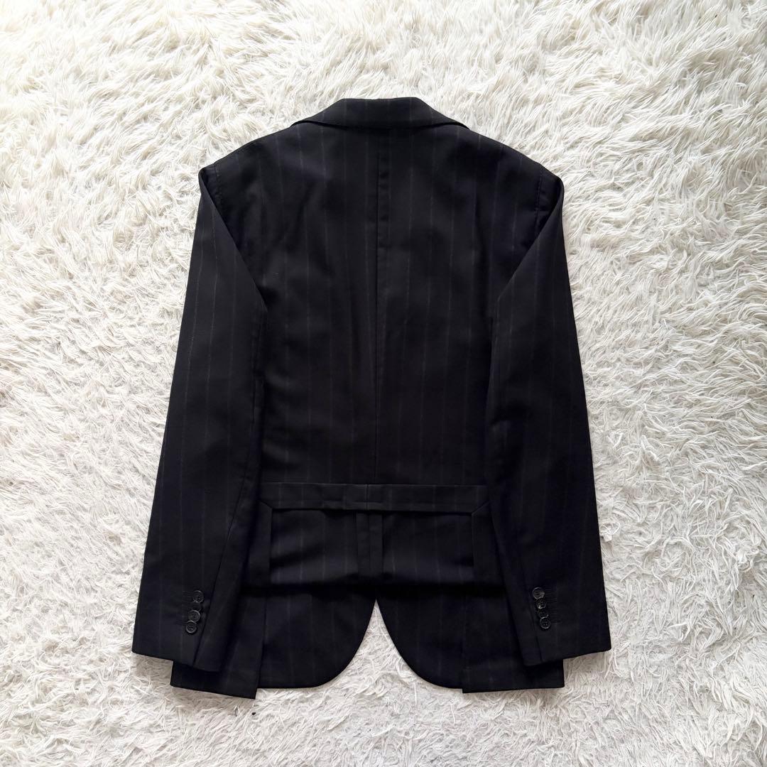 <極美品>LARDINI 新ロゴ ブラック ウール スーツ サイズ44