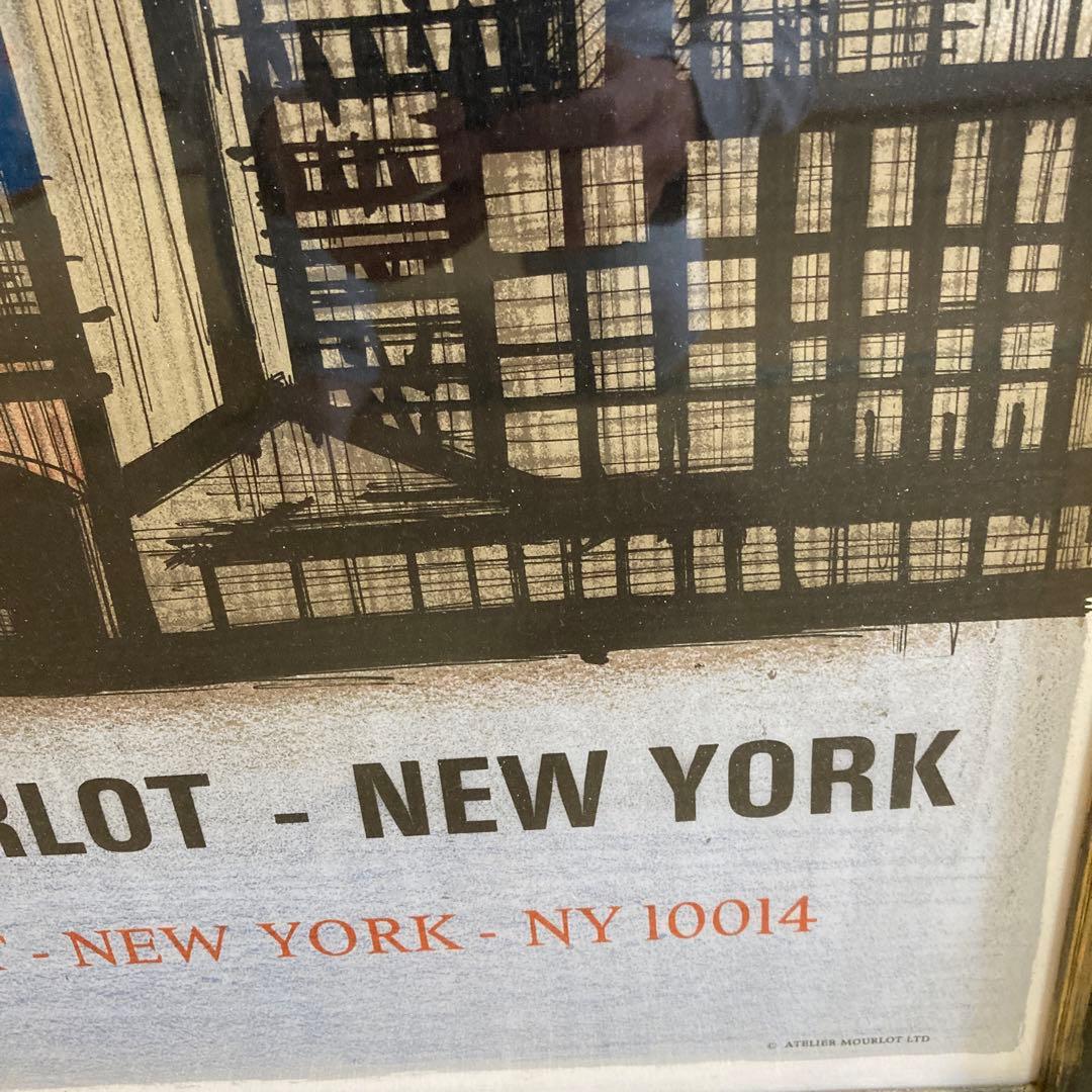 超希少作家サイン入り！ベルナールビュッフェ！オリジナルリトグラフ名作ニューヨーク
