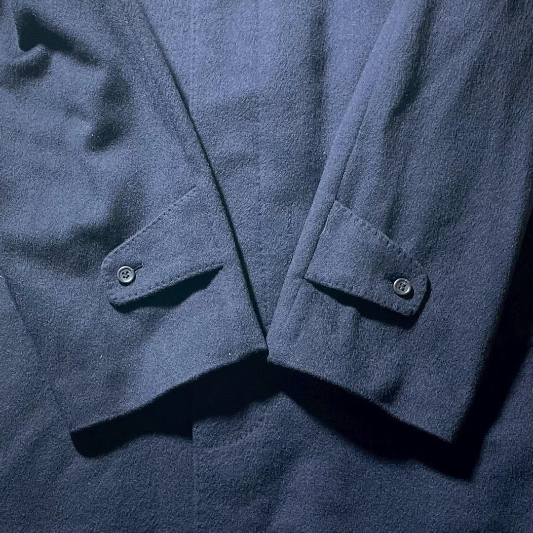 極美品 カシミヤ100% チェスターコート ロング 着丈115cm 紺 ネイビー