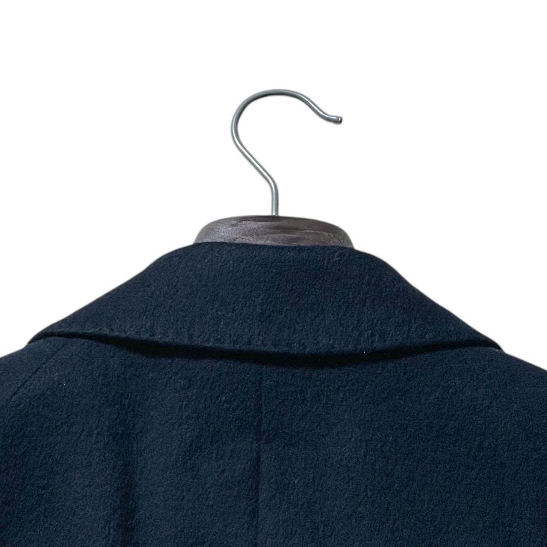 極美品 カシミヤ100% チェスターコート ロング 着丈115cm 紺 ネイビー