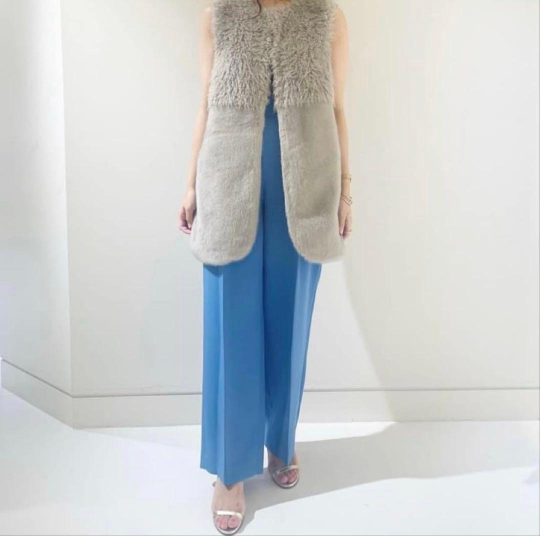 アルアバイル　ルルウィルビー フェイクファーコンビニットジレ