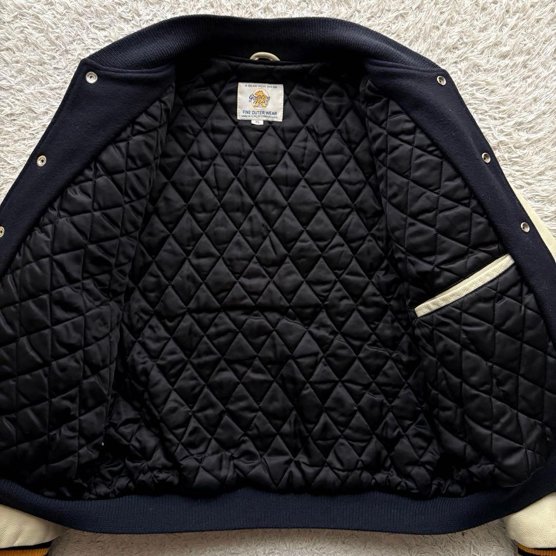 ★希少 XLサイズ★ ゴールデンベア スタジャン ワッペン 袖レザー USA製