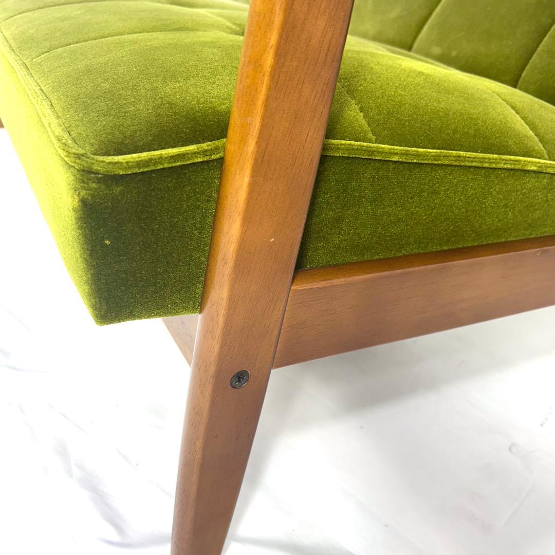 【送料込み】カリモク60 Kチェア　2シーター　モケットグリーン