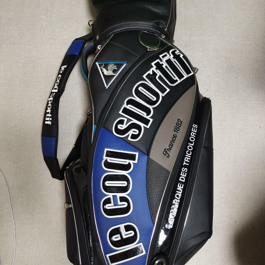 le coq sportif キャディバッグ ブラック/ブルー