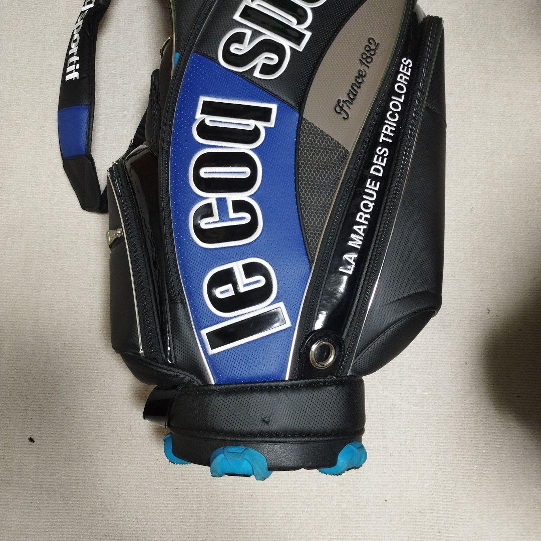 le coq sportif キャディバッグ ブラック/ブルー