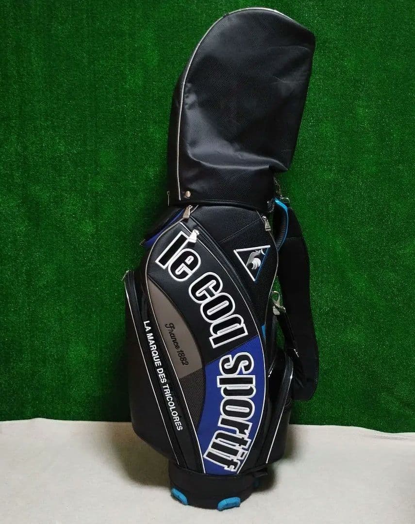 le coq sportif キャディバッグ ブラック/ブルー