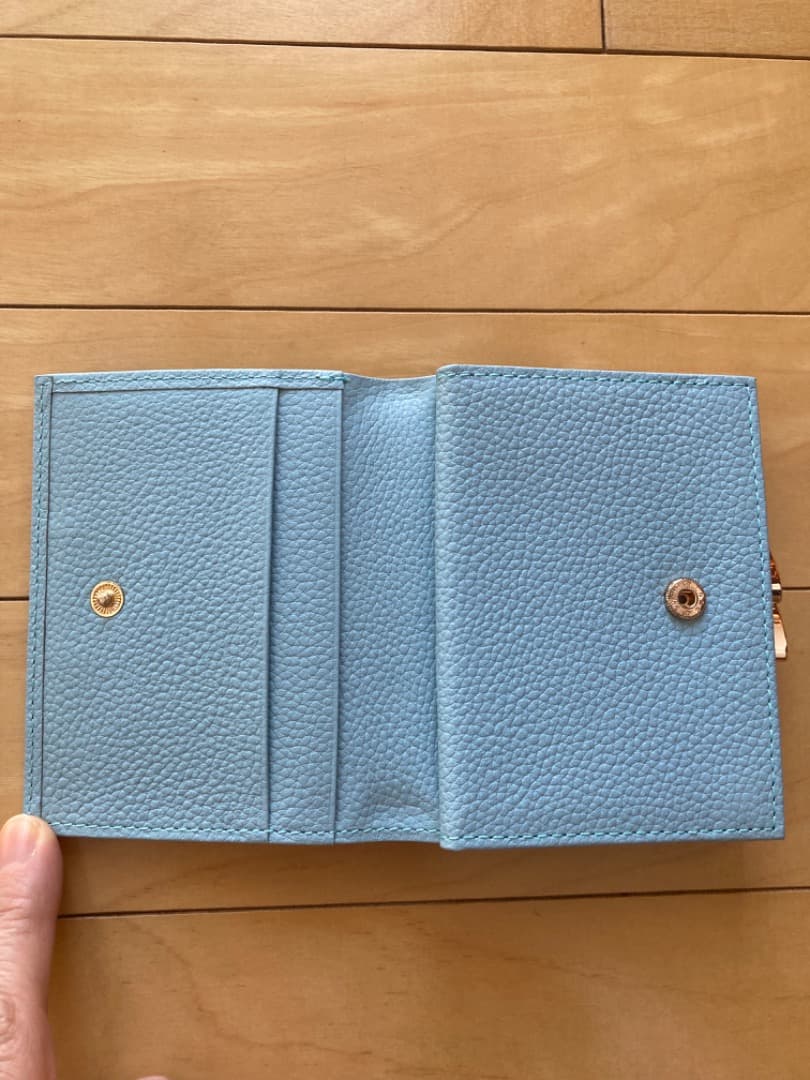 【未使用】皇居限定　菊葉文化協会　がま口財布　ブルー