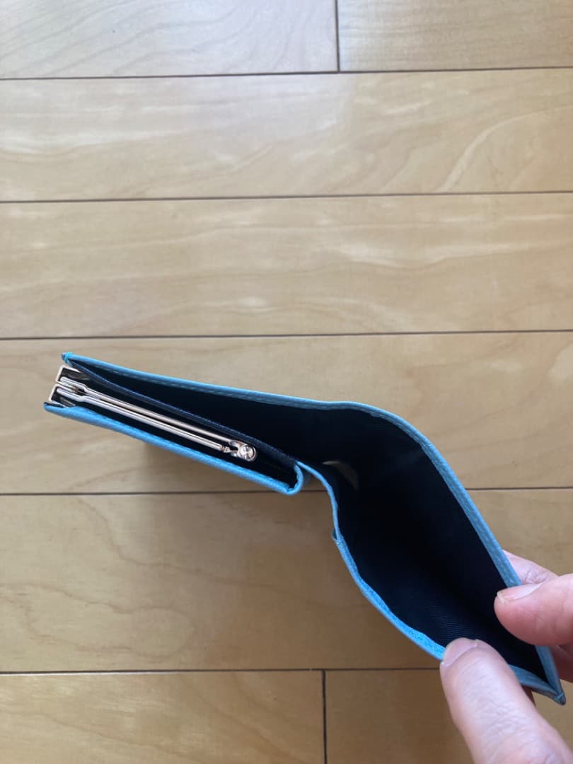 【未使用】皇居限定　菊葉文化協会　がま口財布　ブルー